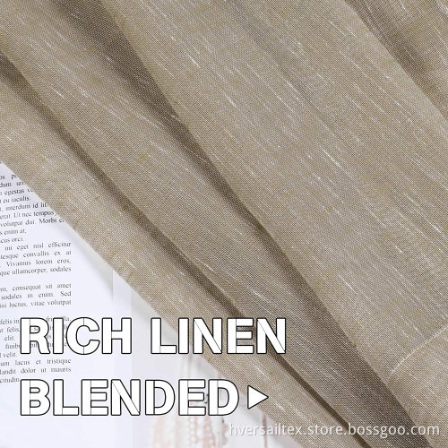 Country Style Privacy Translucent Taupe Sheer Curtains